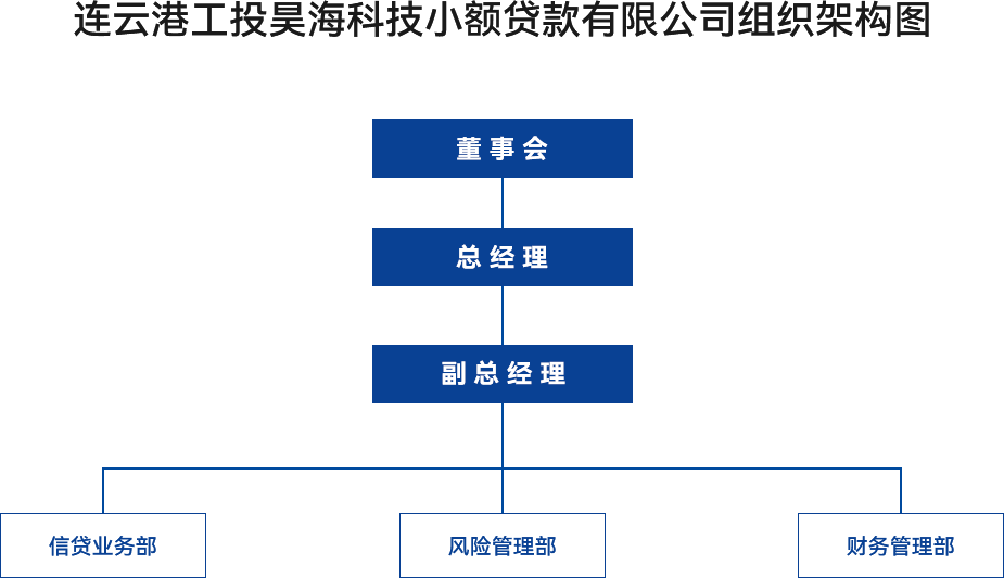 金融板塊-連云港工投昊?？萍夹☆~貸款有限公司組織架構(gòu)圖